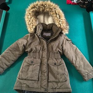 Madden Girl 7/8 warm winter jacket with fur hood
